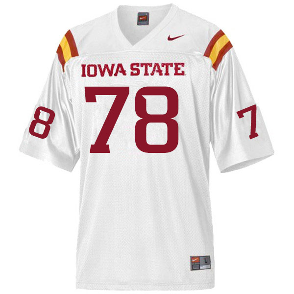 Men #78 Jeremiah Marlin Iowa State Cyclones College Football Jerseys Sale-White